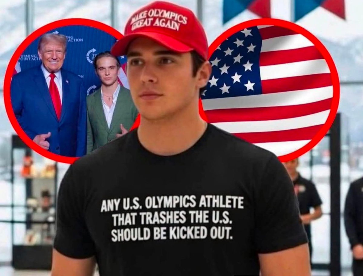Emmaiid11's tweet photo. BREAKING: U.S. OLYMPIC

SKIER BO LOUDON JUST REFUSED TO JOIN HIS ANTI-AMERICAN TEAMMATES, INSTEAD WEARING THIS SHIRT AND HAT! GIVE HIM A FOLLOW TO SUPPORT HIM! https://t.co/x6GDijsMJC