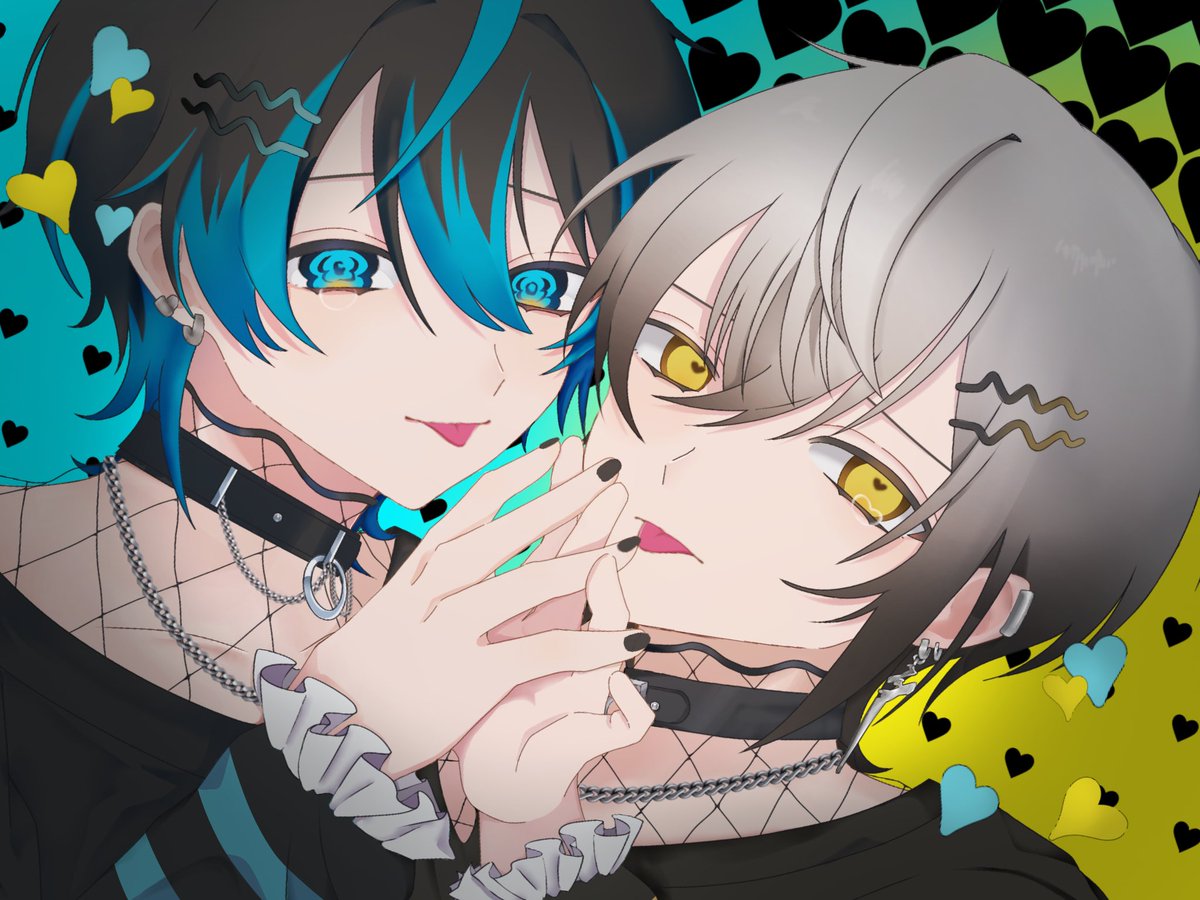 Hme_27's tweet photo. ラヴィ/💛×🩵

 #絵れしく 
 #ね絵いろ
 #832エゴサ用 https://t.co/gi9DTwNGky
