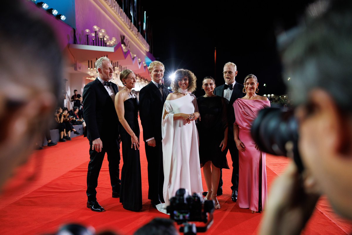 la_Biennale's tweet photo. #BiennaleCinema2026 #Venezia83 Camera flashes. Spotlights. Fans asking for autographs. Not exactly what you'd expect for a #WomanUnknown, is it? Welcome, #MayElToukhy – and welcome to your wonderful cast! https://t.co/3ch5x52rSN