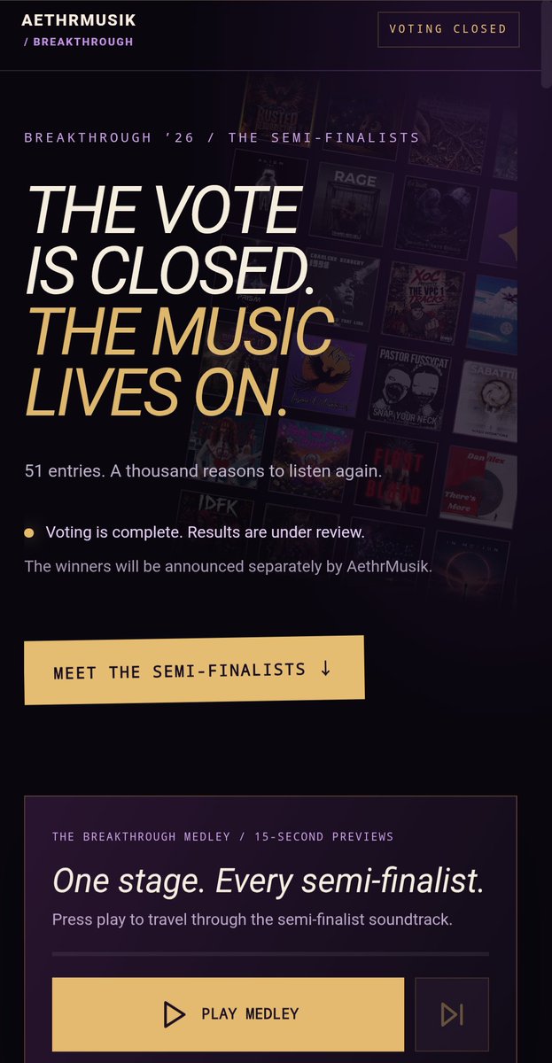 AethrMusik's tweet photo. Voting is now closed we want to thank every single one of you for taking part. Truly was so difficult to decide when all your songs are amazing. Everyone is so talented. Tomorrow we will announce the winners for:
- The Breakthrough Artist 
- People's Choice
- And 10 Judges Picks 

For those that missed out we will be doing an Halloween contest. And hey if you want the prizes to be bigger tag any company that you think will sponsor and we'll make it an unforgettable completion!