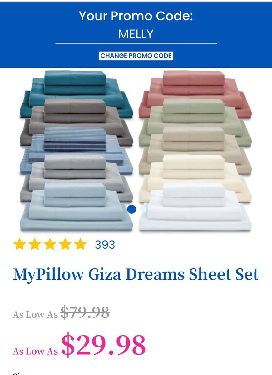HowesIngrid's tweet photo. The Famous GIZA Dream Sheets are back in stock!

Promo code MELLY

You’ll love the mattress, topper and luxury towels too! https://t.co/ylr2PXjjg0