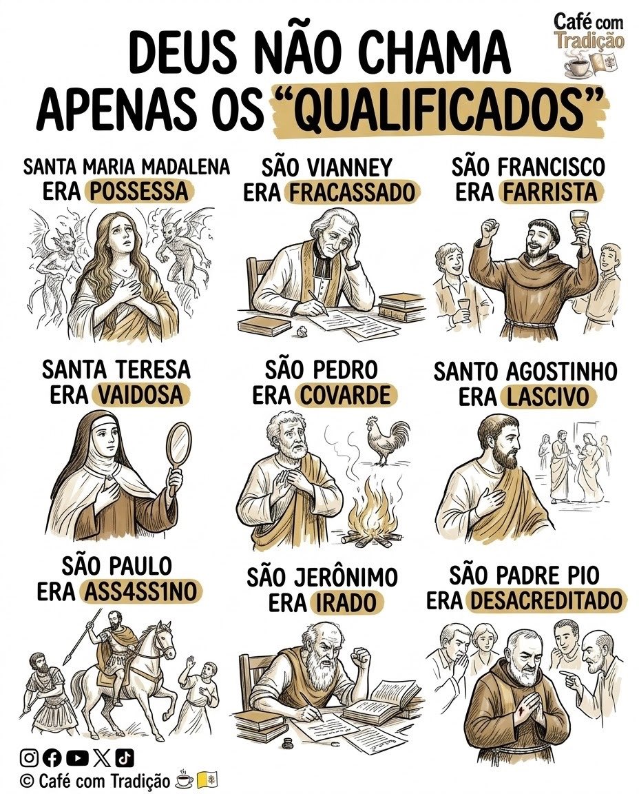cafecomtradicao's tweet photo. Deus não chama apenas os “qualificados” https://t.co/8iXfusMLzh