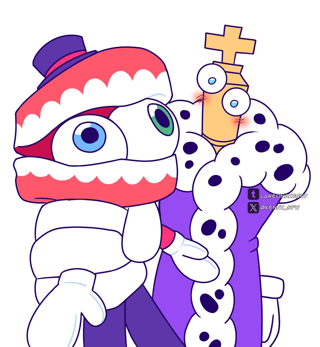 Kenny_SFW's tweet photo. True love #royalteeth #cainexkinger #kingerxcaine #kingleader #theamazingdigitalcircus https://t.co/rH9ybDuSpt