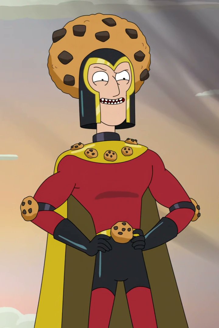 CARNEGORE's tweet photo. thinking about cookie Magneto from that one Rick and Morty episode https://t.co/RARS8uvWUy