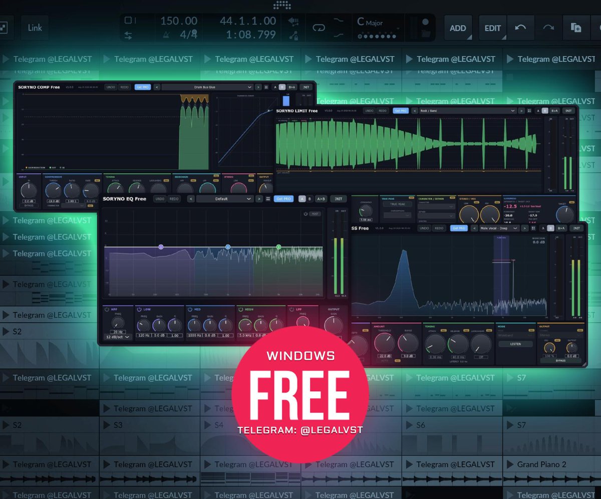 LEGAL_VST's tweet photo. SORYNO by Pinzu 🎛️
EQ, Comp, Limiter, De-Esser w/ presets, analyzers, + visual feedback
💻 Win (VST3)
🎁 FREE https://t.co/f6ZXMZKkhd
More freeware 👉 https://t.co/okUqkdbah2
#freeplugin #mixingtools #vstplugin https://t.co/MKG9AamnNT