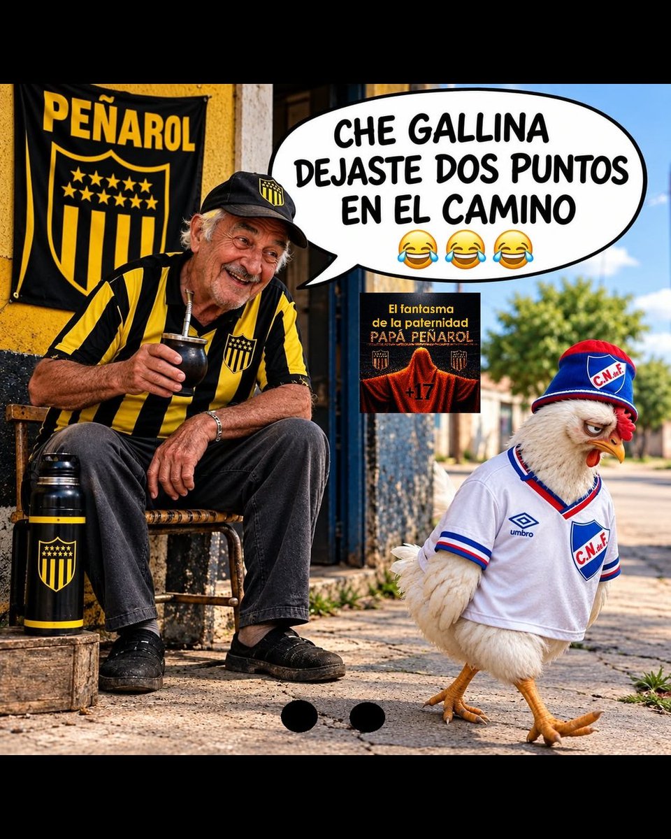 ElFantasma1891's tweet photo. 😂😂

#peñarol #elfantasmadelapaternidad1891 #carbonero #gallina #juventud https://t.co/VtMiwwtK6U
