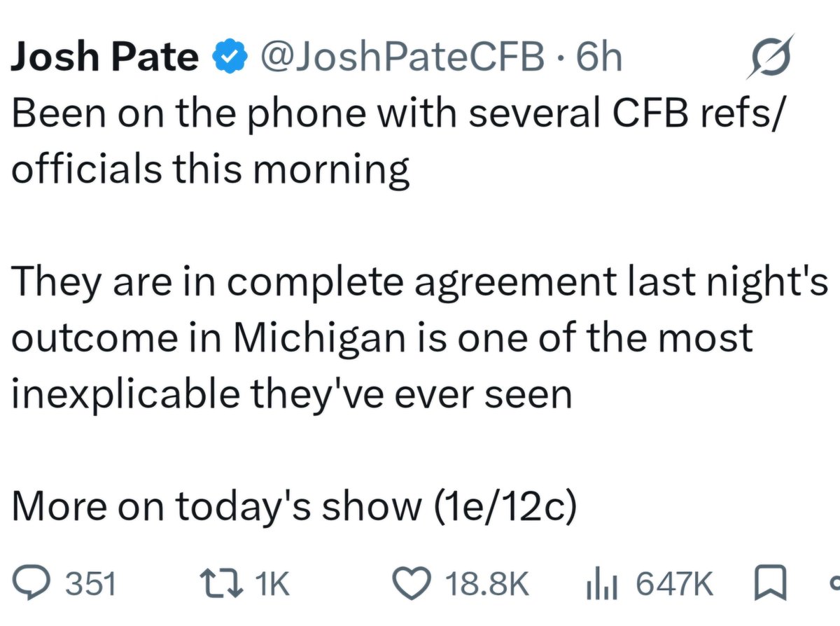 MichiganSucks8's tweet photo. In case you were wondering about what some current/former college football officials & camera operators said about night's Western Michigan game. #robbed #rigged #corrupt #BigTen #NCAA #GoBroncos #BeatMichigan #MichiganSucks #MichiganCheated #MichiganLost https://t.co/dxQCNikbvO