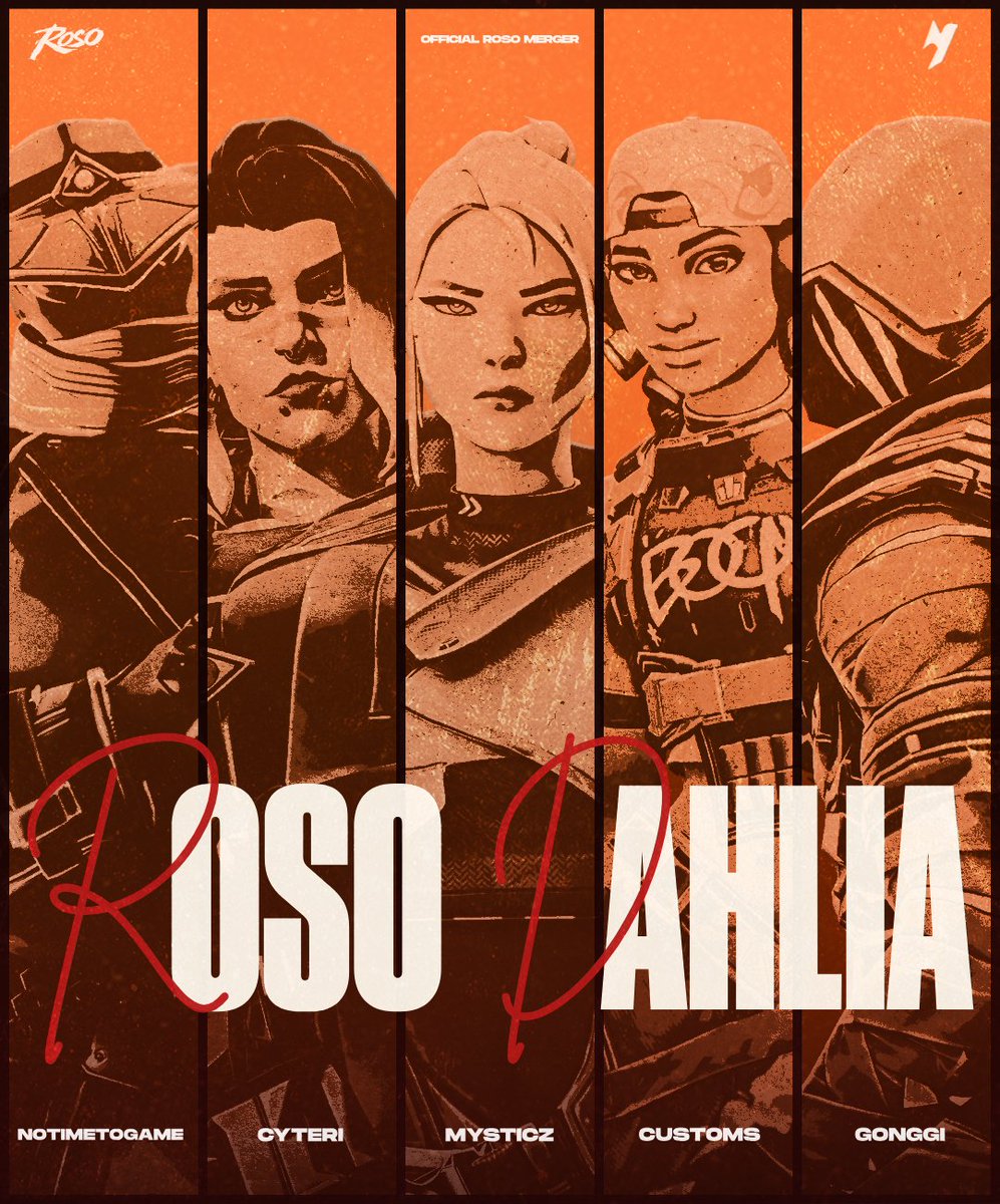 RosoideaeGG's tweet photo. ᴡʜᴏ ꜱᴀɪᴅ ᴡᴇ ᴡᴇʀᴇ ᴅᴏɴᴇ...

ɪɴᴛʀᴏᴅᴜᴄɪɴɢ ʀᴏꜱᴏ ᴅᴀʜʟɪᴀ: 

✘ NoTimeToGame
✘ @CyteriVAL 
✘ @mysticz_fps 
✘ @Cu3tomDan 
✘ @solar_sour 
✘ @khaidrei_ (S)

✘ @zdyzze (M)

#ROSO // #BuiltToBloom // @rosodahlia https://t.co/Y3FaZO2gXV