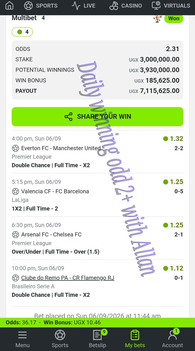 kalanziAllan2's tweet photo. congs to you all my daily winning odd 2+ customers ✅✅✅. join my daily winning odd 2+ at only 150k per week. WhatsApp +256704270055 or call +256740301544.
join my WhatsApp channel 👇👇👇👇 
https://t.co/bxXPCo1tGr
Arsenal Tzolis Chelsea Premier League https://t.co/1ylX3xHiie