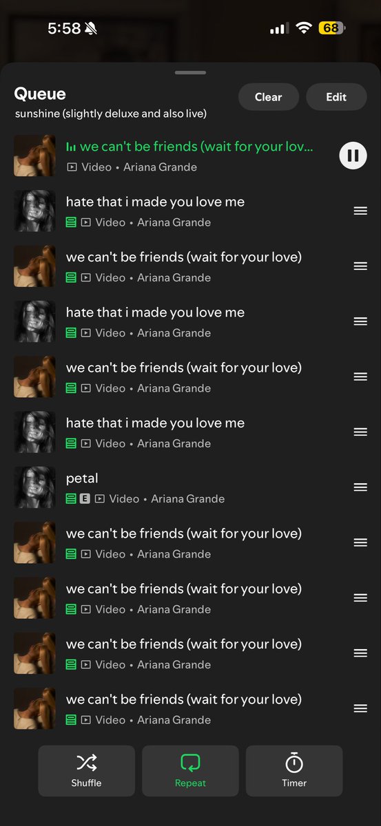 kgrapn's tweet photo. @thearianahub me rn and the whole day lol https://t.co/zhOrSAjgay