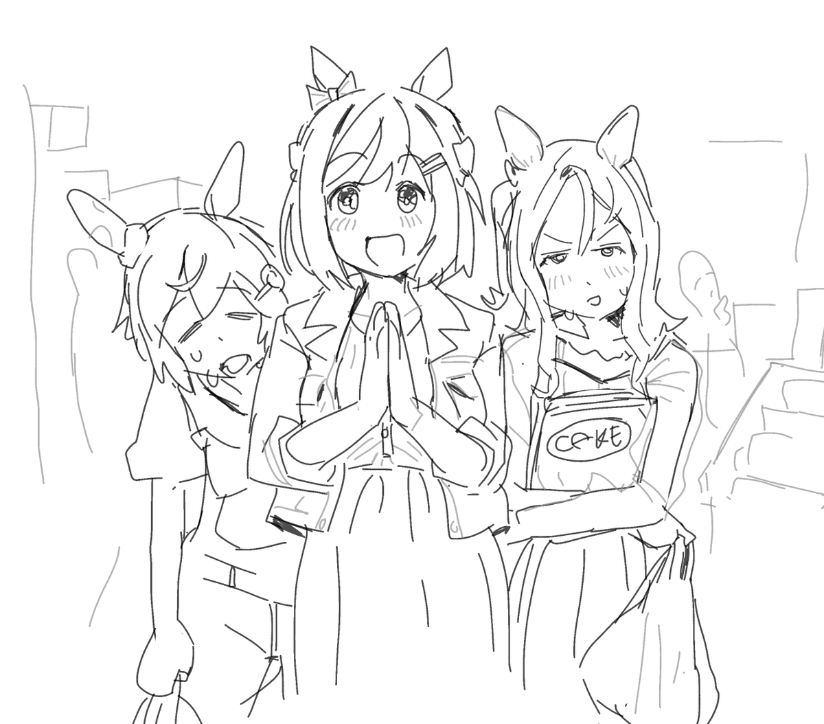 Moddeang123's tweet photo. King and Sei helping Spe in Uma Outing xD https://t.co/qqinAVCfnG