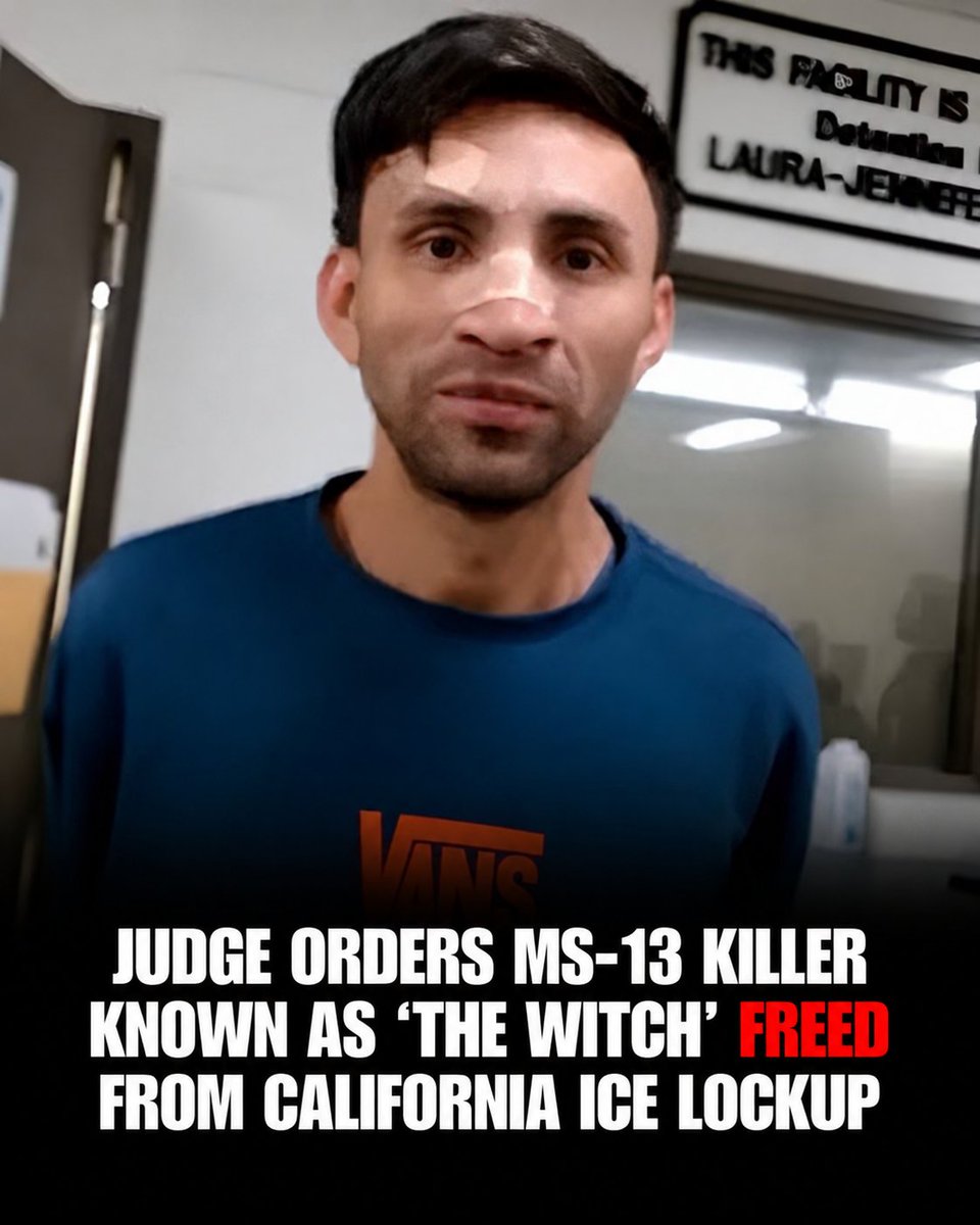 AmesStraight's tweet photo. A convicted MS-13 gang member wanted in El Salvador is now out of federal immigration custody in California after a federal judge ordered his release.

David Antonio Aviles Perez was convicted in connection with a horrific 2014 gang killing. Prosecutors said the victim was forced to his knees before being shot repeatedly — in the chest, back and face.

Aviles Perez later spent nearly five months in ICE custody. But a Biden-appointed federal judge ruled that his detention violated due process because he had not received an individualized determination of whether he posed a danger or flight risk — and ordered him released.

DHS Secretary Markwayne Mullin blasted the decision, warning that it puts “American lives at risk.”

A convicted MS-13 member. Wanted in El Salvador. Nearly five months in ICE custody.

And now he’s back out.

This is exactly the kind of ruling that leaves Americans asking one very simple question:

WHOSE safety is our government supposed to be protecting?