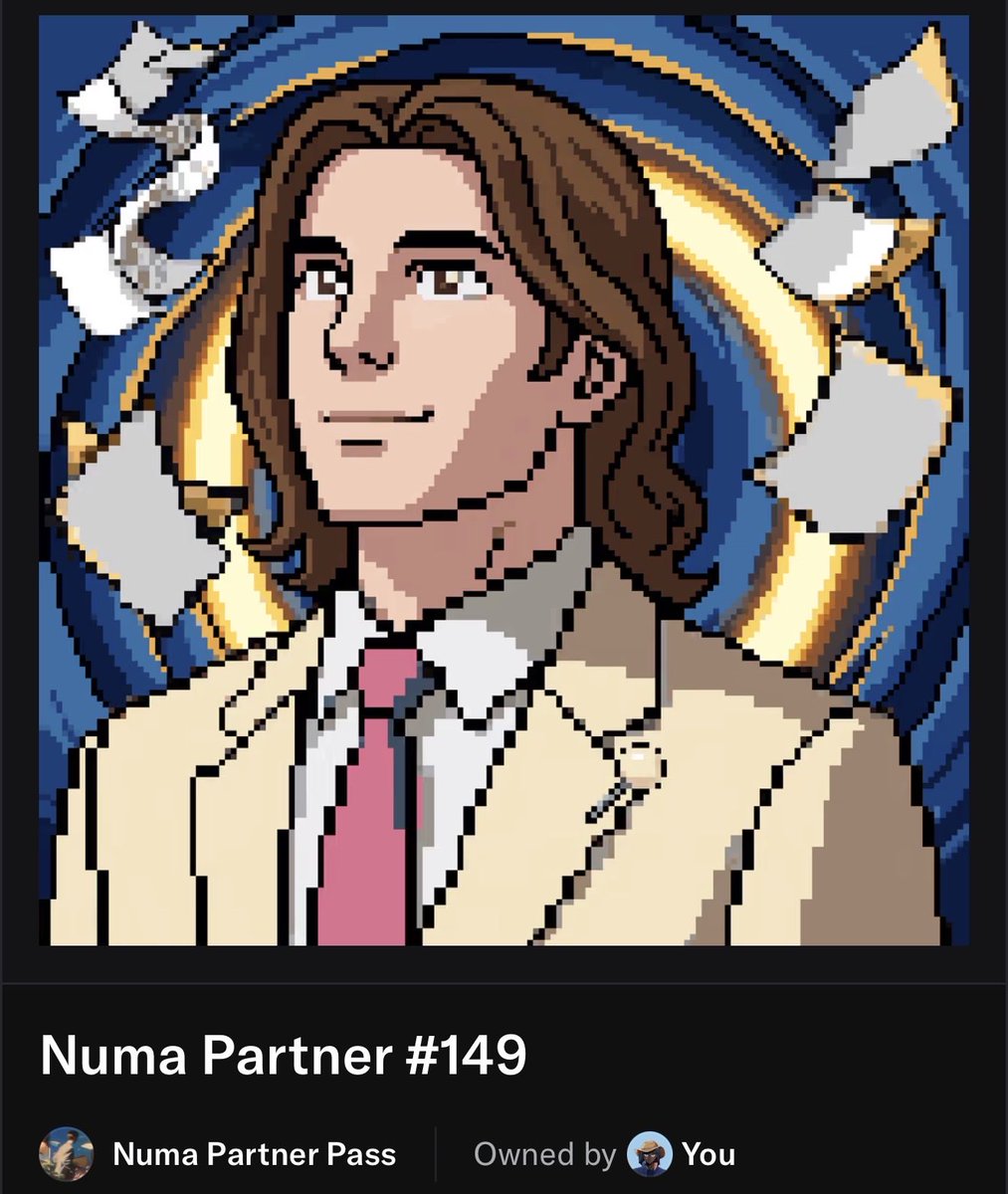 Axielands's tweet photo. @numa_exchange Junior Partner https://t.co/YGzPzvi02U