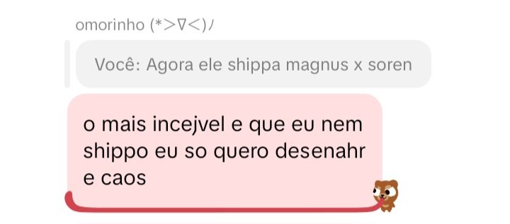 codeglasses's tweet photo. URGENTE!!! @louiesteaduo AFIRMA QUE NEM SHIPPA #magiademoniaca DE VERDADE APÓS DEFENDÊ-LOS COM GARRAS E DENTES!!! ainda diz que está fingindo apenas para causar caos... logo a primeira pessoa a fazer fanart do ship  🥺🥺🥺 o que acham disso?? 👀👀👀👀 https://t.co/B1GI7tm19T