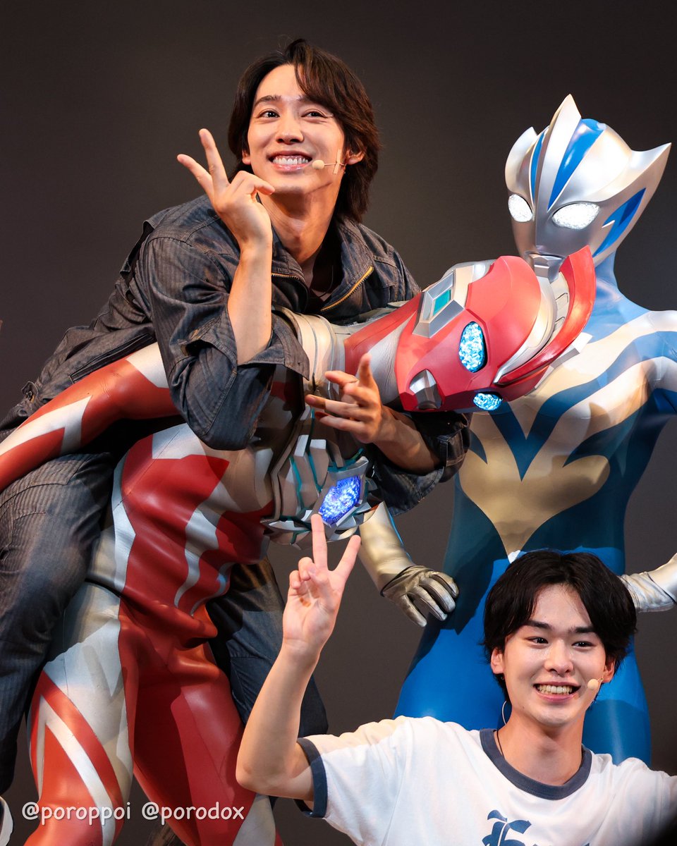 poroppoi's tweet photo. 自由な先輩達

#ウルトラマンオメガ 
#オオキダソラト #ホシミコウセイ 
#ウルトラマンテオ 
#ウルトラヒーローズTHELIVE 
#岡谷鋼機名古屋公会堂 https://t.co/o5OZw9gC3V
