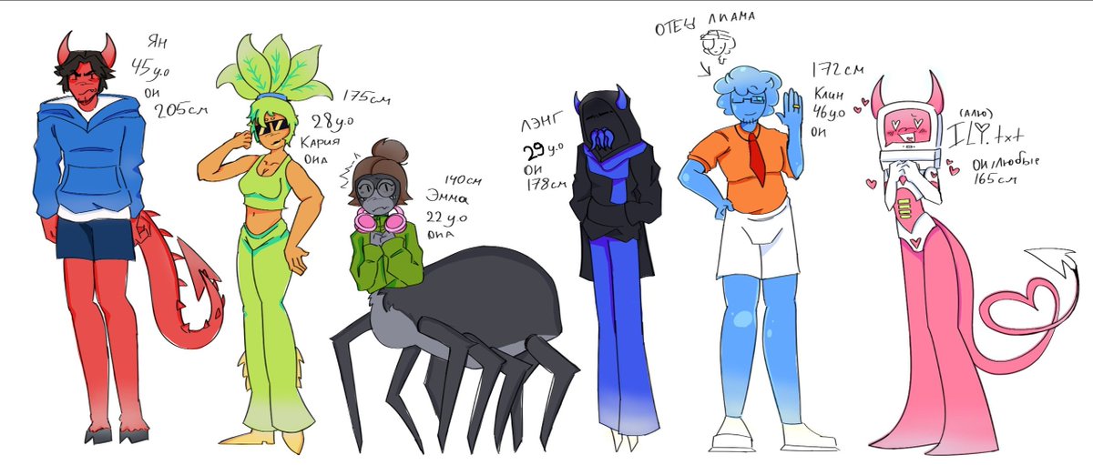 chto_bliatb's tweet photo. all my OCs(yep text is on russian, im lazy to translate)
#oc #art https://t.co/DZKJruuIPA