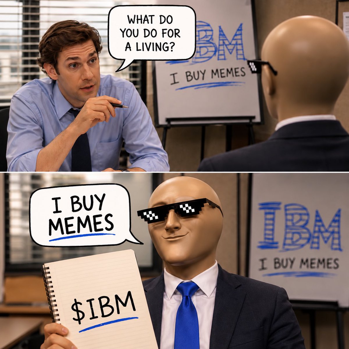 IBuyMemesRH's tweet photo. Best career in the world. 
$IBM https://t.co/K5FEmI5P5K