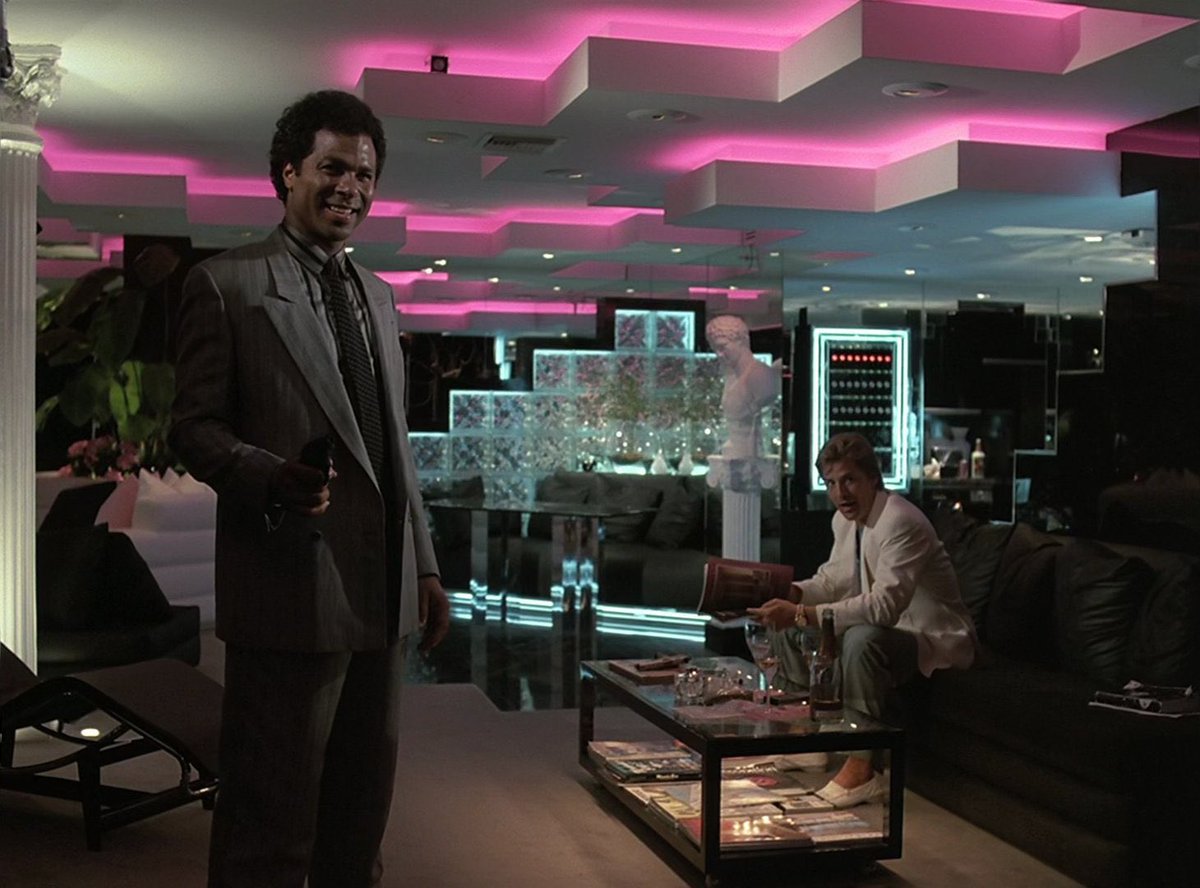 VK_HM's tweet photo. ‘The eighties’ as it exists in pop nostalgia is Miami Vice. I’m not saying Miami Vice invented it, it’s just all in there https://t.co/PLum7Ecu58