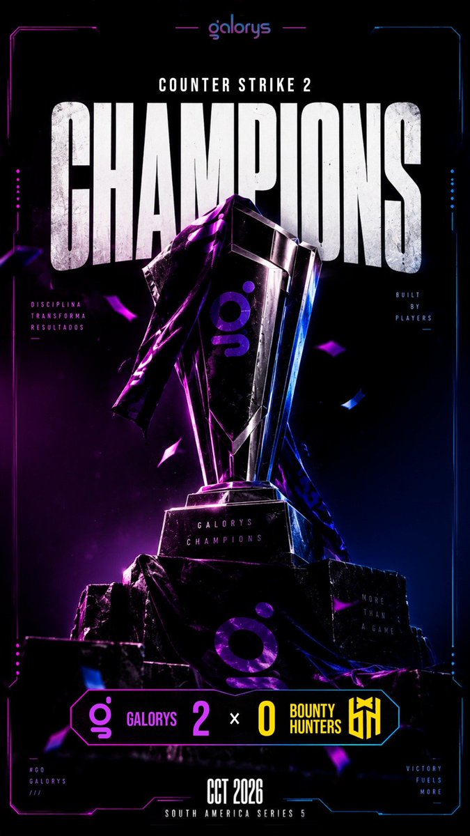 galorysgg's tweet photo. 🔥 É VITÓRIA DA GALORYS! 💙💜
A GALORYS supera a Bounty Hunters e avança com mais uma grande atuação na South America Series CCT 2026! 🚀🏆
QUE MOMENTO! 🔥 Seguimos firmes, porque a caminhada continua e o objetivo é um só: VENCER! 💪
#GoGalorys #Galorys #CCT2026 https://t.co/xUoe3a1kSt