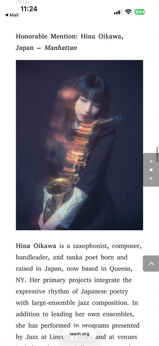 hinaltosax's tweet photo. 嬉しい報告です！国際女性音楽家連盟IAWMの「2026 Search for New Music Competition」Portland Jazz Composers Ensemble Prize部門にて"Manhattan"がHonorable Mention(佳作)をいただきました！8月9日に発売されたアルバムからの1曲がこうして評価されてとても嬉しいです☺️
https://t.co/UhVD5kIAbI https://t.co/t0w9JvpplW