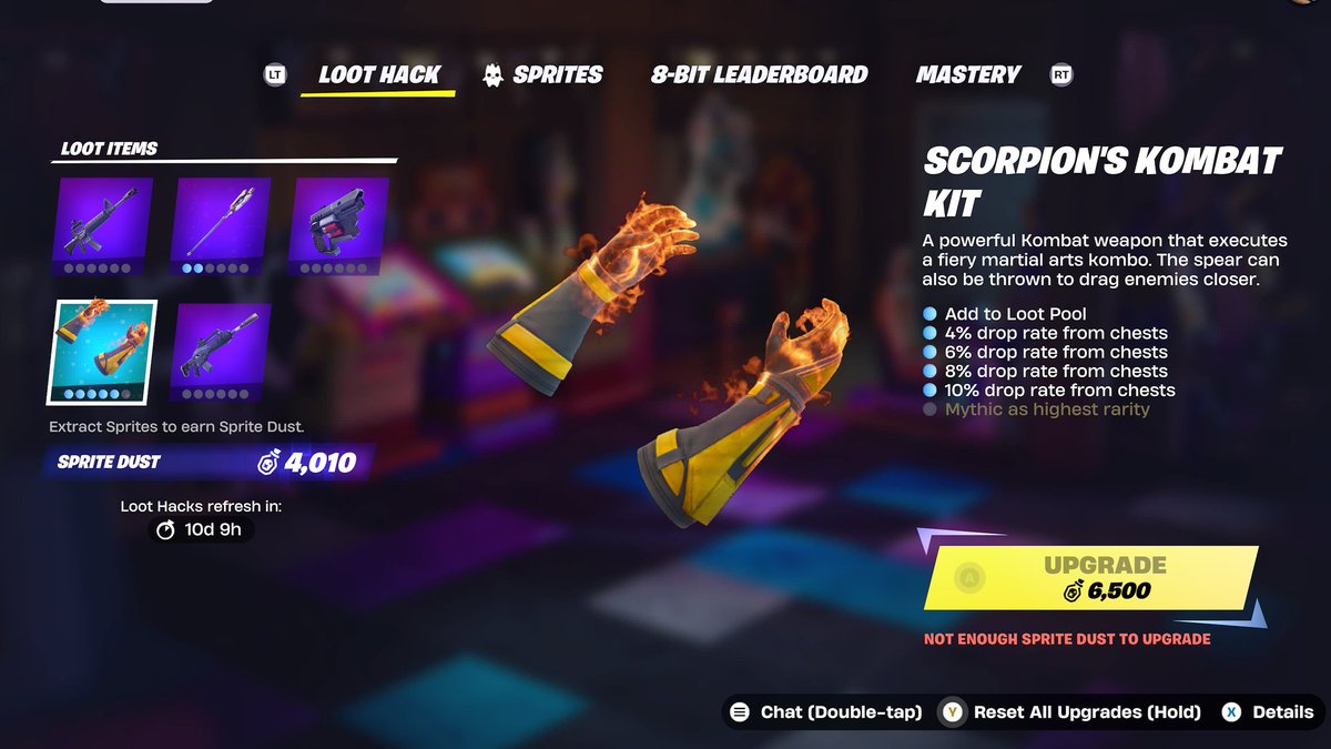 PeteMultiVersus's tweet photo. The ability to use a good chunk of this seasons weapons being locked behind Sprites is extremely lame, just let me use them without grinding! 

They're going to be gone in two weeks anyways! https://t.co/uncgWXuX0H