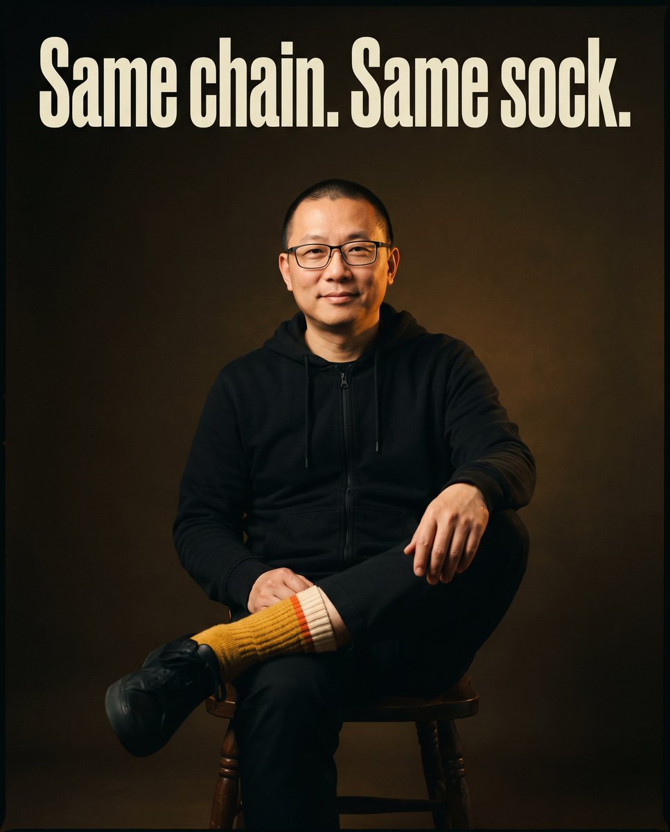 SockMarketIO's tweet photo. same chain. same sock.

sorry, not the BNB guy you had in mind.

just a guy wearing his favorite sock. https://t.co/SVdcBOblDQ