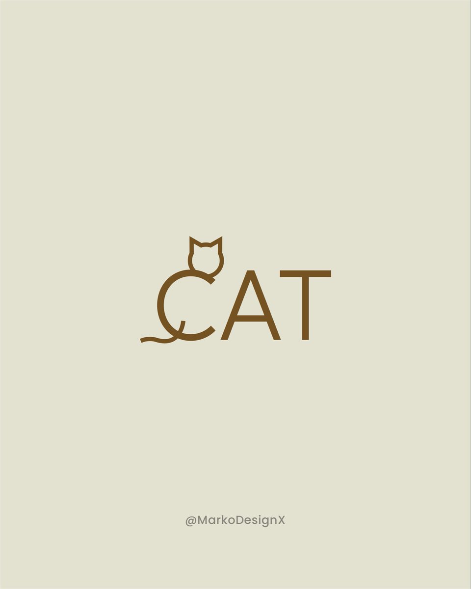 MarkoDesignX's tweet photo. CAT

What word should I do next?

Design wordplay inspired by one of the internet’s greatest contributions: cats.

For this one, I let the C become the cat itself, with the letter naturally forming the body from behind.

#cat #graphicdesign #wordplay #typography #design https://t.co/mFIkvpl3il