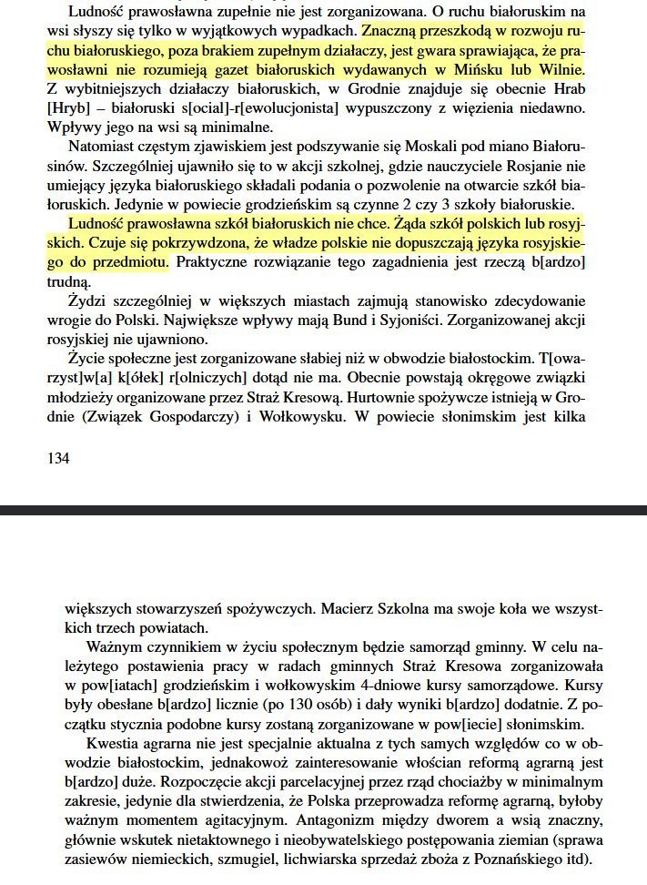 wrbgincarnate's tweet photo. @Szyszla2137 100 years later, modern leftists *still* want to impose the Belarusian language on Belarusians, and are still frustrated they show them the finger. Hilarious, isn't it?

Can you please translate the highlighted parts for the rest of us? https://t.co/7ussBfqjCF
