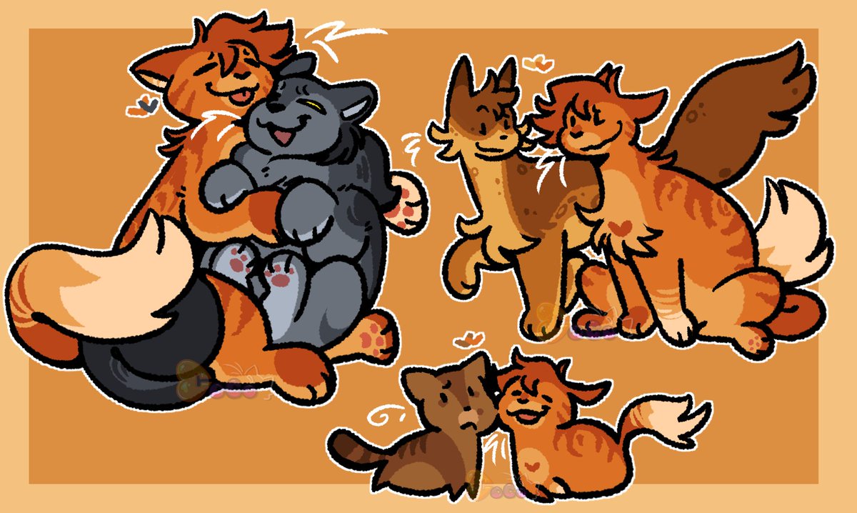 CocoabeansUwU's tweet photo. FireStar and a couple of his many muses 🐱❤️🐱
#warriorcats #warriorcatsart #FireStar #FireSand #GrayFire #OneFire https://t.co/Mv9F9GTOke