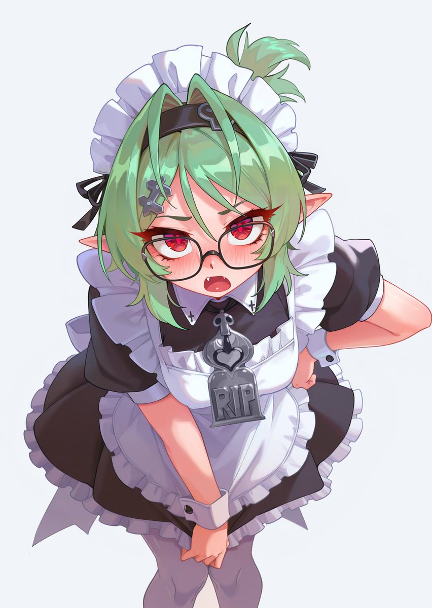 chokumiplo's tweet photo. Grumpy maid Roxy https://t.co/BtiGsAcrGf