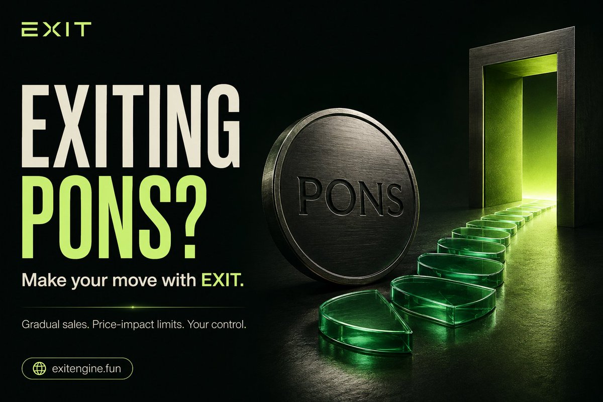exitonrh's tweet photo. Bro, looking to exit your PONS position? I’ve got just the tool for you: EXIT. 👀 @theunipcs
https://t.co/UvBlUnyMdD https://t.co/YAjzPz1jLD