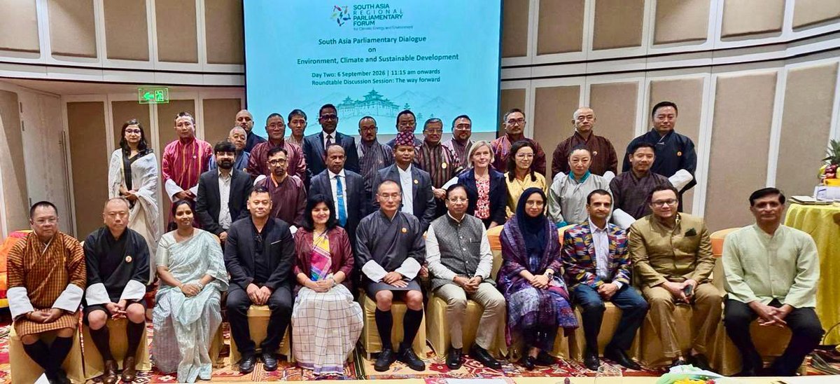 AprajitaSarangi's tweet photo. Day 2
Thimphu, Bhutan

Towards South Asia’s prosperous Climate Future

Had the privilege of listening to Hon’ble @tsheringtobgay , PM, Bhutan, Hon’ble Younten Phuntso, Minister ,today.
Was glad to hear very good words from PM , Bhutan about our PM Sri @narendramodi .

@PMOIndia https://t.co/HWWE5JZRAH