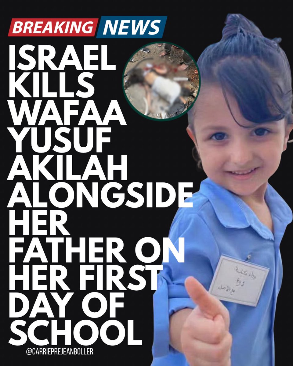 CarriePrejean1's tweet photo. Israel murdered another child. US politicians say nothing. Crimes against humanity. Say Her Name📢 Wafaa Yusuf Akilah 🇵🇸

@SecRubio @GovMikeHuckabee @WhiteHouse @PeteHegseth https://t.co/ne8G8NM1KC