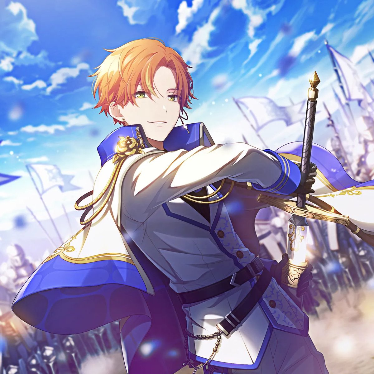 StarryNightKasa's tweet photo. I really love knight Akito x Spoiled prince Tsukasa because I can completely imagine Tsukasa constantly demanding for Akito's 'protection' and Akito acting annoyed he has to keep dealing with him but deep down he secretly loves it https://t.co/JZmlJrgZQo