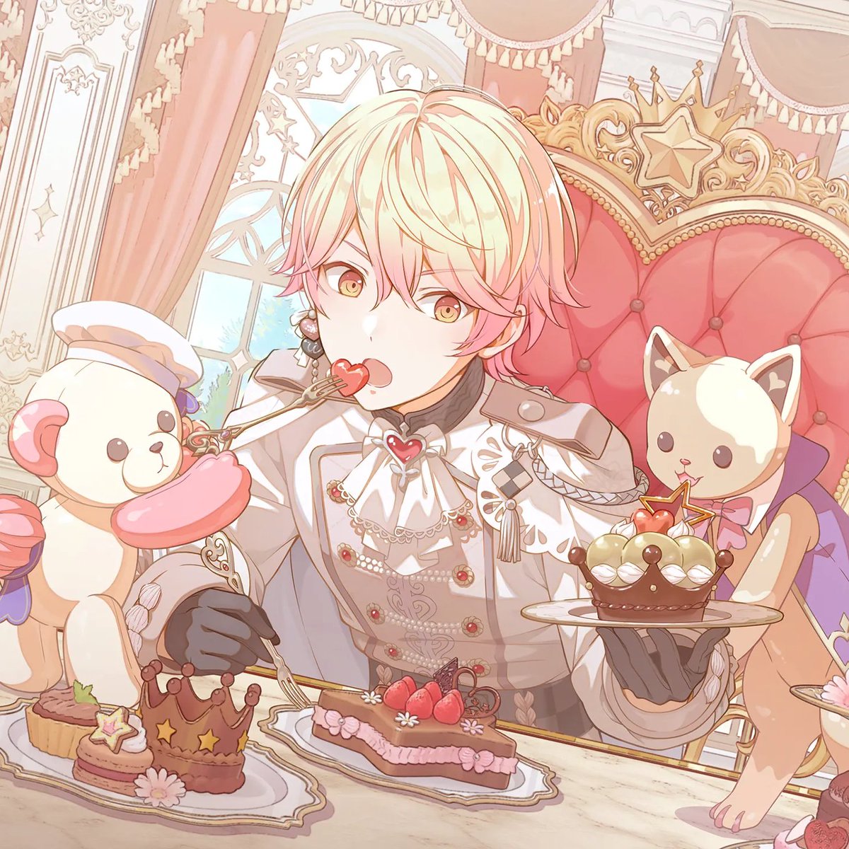 StarryNightKasa's tweet photo. I really love knight Akito x Spoiled prince Tsukasa because I can completely imagine Tsukasa constantly demanding for Akito's 'protection' and Akito acting annoyed he has to keep dealing with him but deep down he secretly loves it https://t.co/JZmlJrgZQo