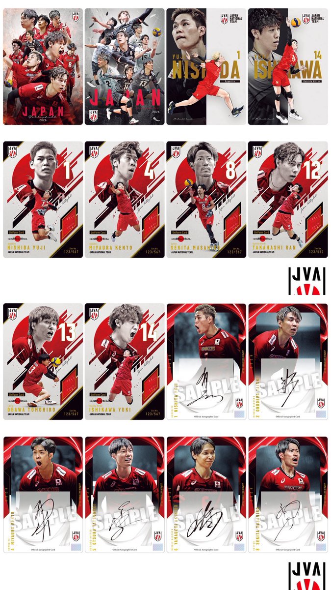 japancapsuletoy's tweet photo. 【JAPAN NATIONAL VOLLEYBALL TEAM 男子日本代表ver. ツインウエハース 2026】 
本日発売の食玩。
https://t.co/jb61WbGrkf #pr https://t.co/WCgepNf89X