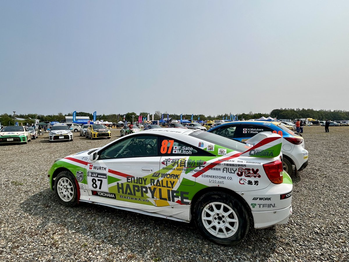 bubunyan's tweet photo. 【写真・動画求む！🙏】
Rally Hokkaido ゼッケン87 セリカ。
走行写真や動画を撮ってくださった方、ぜひご提供お願いします！

乗ってる側からは、走ってるセリカを撮れないんすよ😂
そして自���の携帯に残ってるのは、現地で食べたものと、止まってるセリカばっかり💦
#RallyHokkaido #セリカ #ZZT231 https://t.co/r6738N0vJy