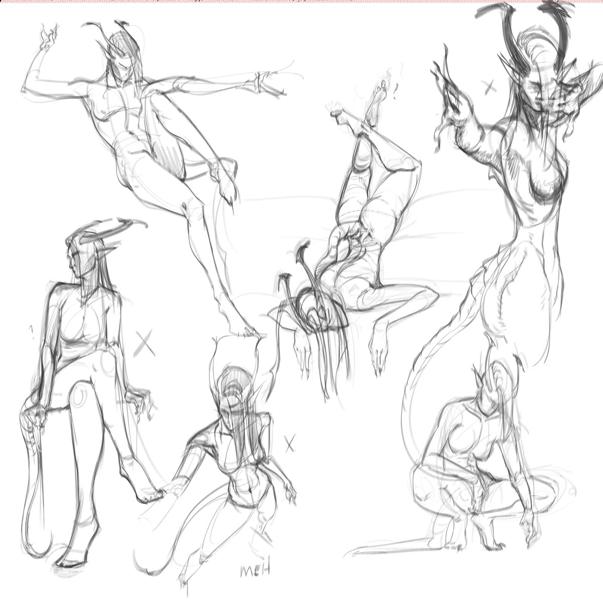 AthenaWars000's tweet photo. August poses! #drawing #sketch #AnatomyStudy https://t.co/EDJH9IbH12