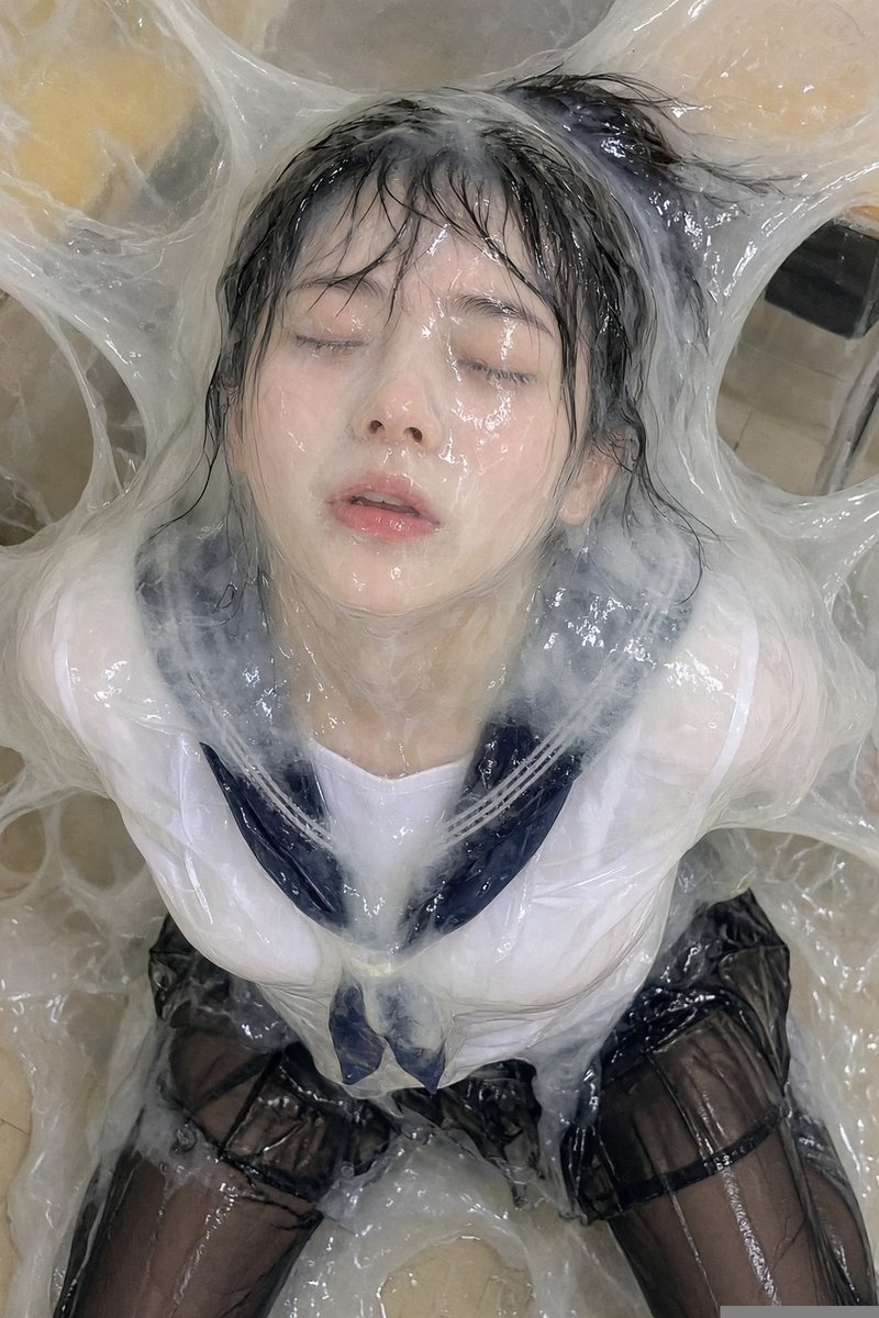 LotionWamAI's tweet photo. 新アカウント始動しました！

このアカウントでは、

・ローション（粘液）
・セーラー服
・パンスト

をメインにAI生成していこうと思います https://t.co/0IhUPvMHYF
