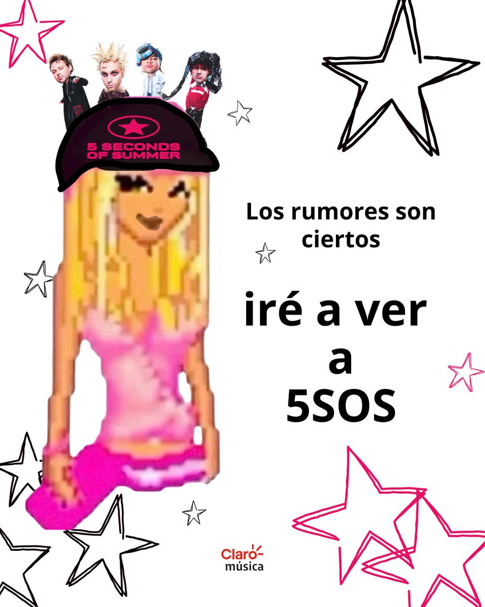 ClaromusicaMX's tweet photo. Hay gente que no irá al evento del mes y eso se nota. 💋‼️ ¡Los amo @5SOS, siempre fueron mi primer boyband! 😭 #Claromúsica https://t.co/PSd0yySQYF https://t.co/8IZhJyFywq