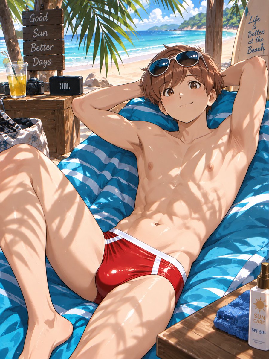 RubySaphAI's tweet photo. 🥽Hirose - Gambare, Nakamura-kun!

Just him, the ocean and a perfect summer day.

#Hirose #GambareNakamura #AIArt #SFW #AnimeArt #FanArt #StableDiffusion #PrettyBoy #FitGuys #Sexy #HotGuys #Handsome #AthleticBody #Speedo #Ocean #Beach #Shirtless #Abs https://t.co/SK4uLSGKv8