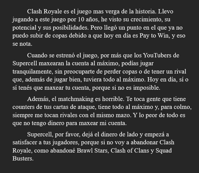 FranchoPancho15's tweet photo. I’m fed up with Clash Royale, and this is the reason for my anger.

Please, Supercell, don't make me quit the game like I did with Brawl Stars, Clash of Clans, and Squad Busters.

#Supercell #ClashOfClans #ClashRoyale #BrawlStars #SquadBuster
@supercell @PaulaBaguena @ClashRoyale https://t.co/VDVRkvmeXC