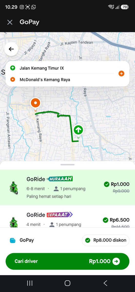 LaaSalsala46005's tweet photo. baru tahu gue sekarang pesen goride bisa lewat aplikasi gopay lebih hemat lagi hanya dengan Rp 1000  kita bisa keliling jakarta
#GORIDEDIGOPAYMULAIDARI1000 https://t.co/5NCVdM8YlN