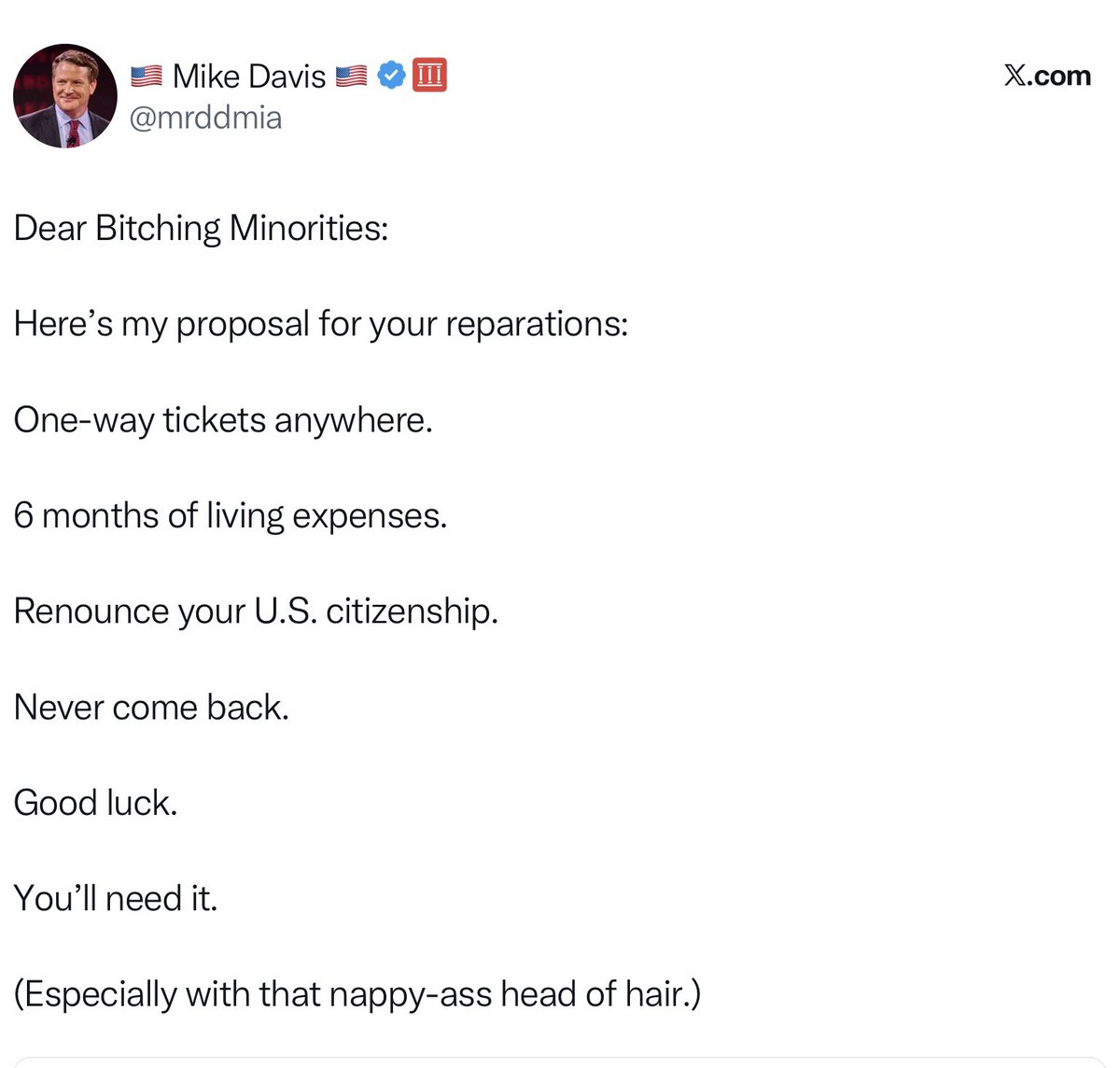 carolyn_from's tweet photo. This is one of the most racist screeds I’ve ever seen.
MAGA is a white nationalist movement. https://t.co/kHAt56kASm