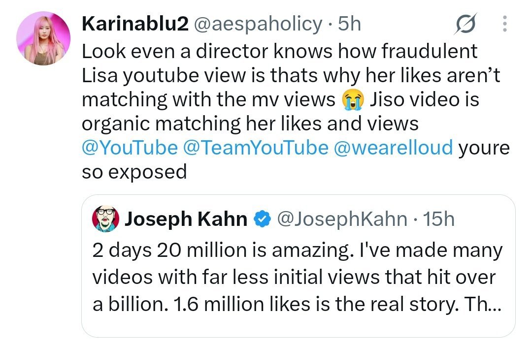 lalalaimad_m's tweet photo. Sooyas are the ones who started this shit. They took the director’s post to shade at LISA, and now they wanna play innocent and dump all the blame on Lilies. Lilies are not gonna sit here and play nice, understand haters, or try to reason with people who came for LISA. https://t.co/VKkMLDEO8o