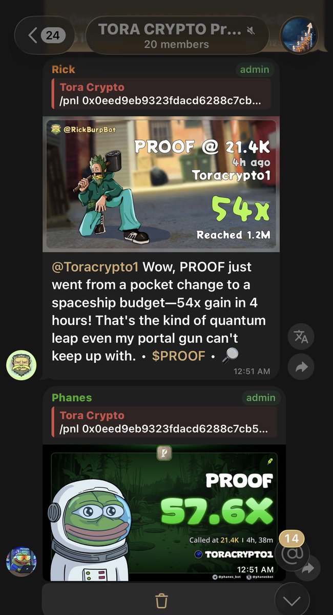 toracrypto___'s tweet photo. 57.6x up profit on my call on $PROOF
⛓️‍💥 
0x0eed9eb9323fdacd6288c7cb5c69bdf5551d2fec https://t.co/2EmsemCWDJ
