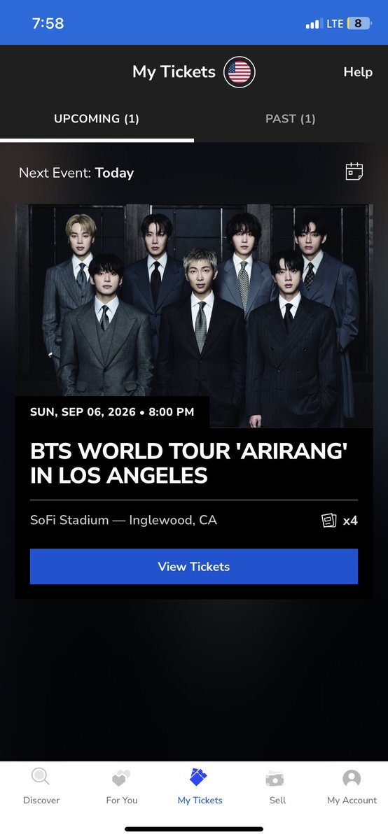 2014_muoz's tweet photo. WTS — BTS ARIRANG LA 🎟️ 

selling 4 ticket for BTS WORLD TOUR ‘ARIRANG’ in Los Angeles!

📍 SoFi Stadium — Inglewood, CA
📅 September 6
🎟️ C133, Row 6, Seat 3-4-5-6
💜 ARMY Membership Presale
💵 $65 USD — below face value

#BTS_WORLDTOUR_ARİRANG #BTS_WORLDTOUR_ARİRANG_LA https://t.co/XMMctSiY8L