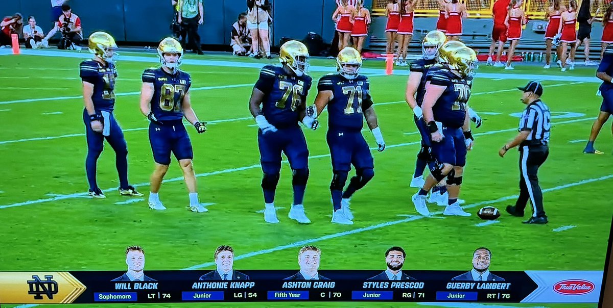 newftbj's tweet photo. Guerby Lambert (RT) @CathMemKnights and Will Black (LT) @CRHFootball starting for @NDFootball tonight against Wisconsin. #NEMADE https://t.co/mZQAYIEgeP