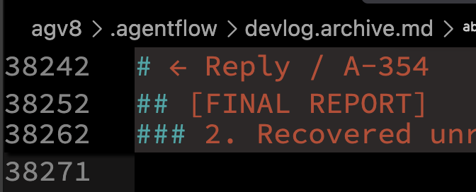 cat88tw's tweet photo. 用 agentflow 開發 agentflow 半年來下來累積了 355 輪交談，裏面基本上詳實記載了當代 agentic coding 所有可能遭遇到困境、解法與血淚史，要說是我個人專屬的不傳之秘心法寶典也不為過吶~ ( 將來有空時叫 AI 整理一下出本書是否有搞頭？🤭

#dogfooding https://t.co/BetfgM7U1K