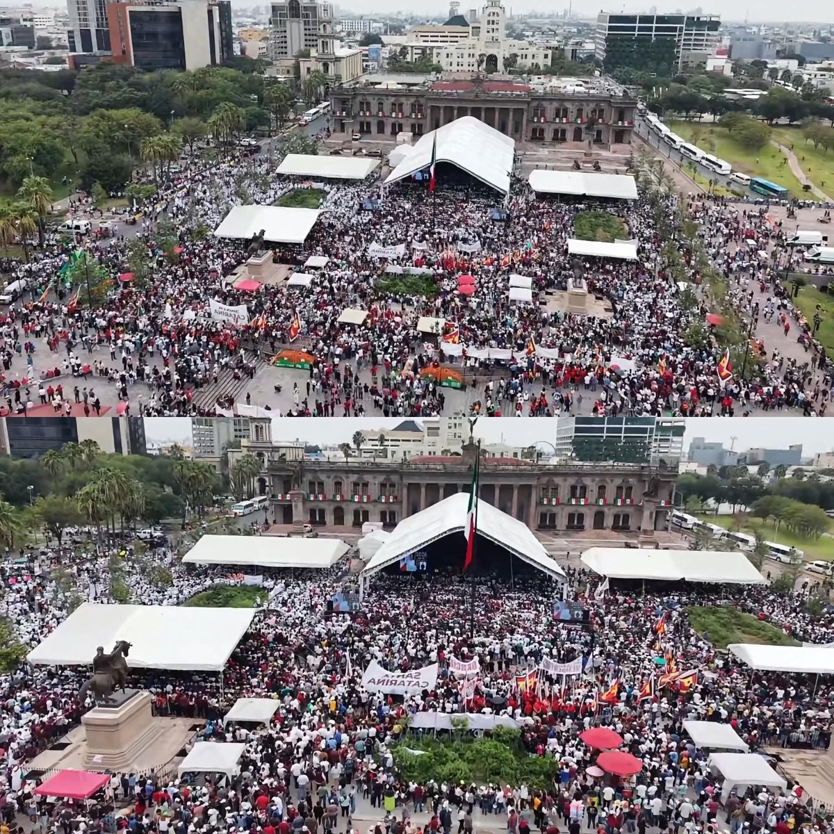 FreddyOliviery's tweet photo. Así se ve una presidenta con la mayor aprobación en 30 años.

Por cierto es Monterrey 👇 https://t.co/vdz8FICYz1